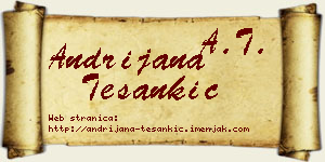 Andrijana Tešankić vizit kartica